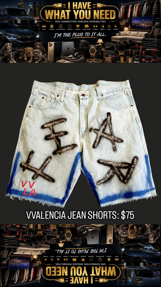 1/1 VVALENCIA Fear Denim shorts