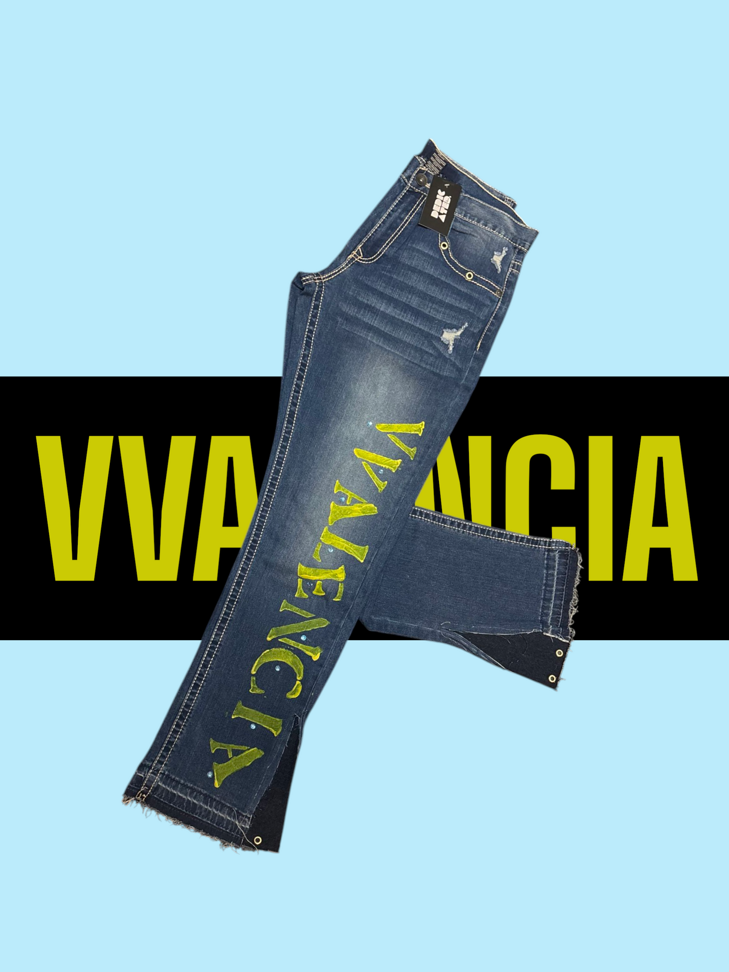 Blue/yellow VV Jean