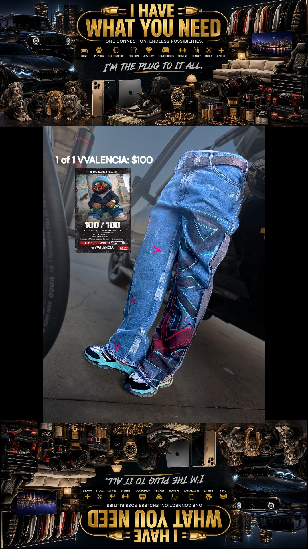 1/1 VVALENCIA Poverty denim Jeans